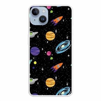 Voor iPhone 15 Patroon Print Telefoonhoesje Schokbestendige Slanke Pasvorm TPU Cover