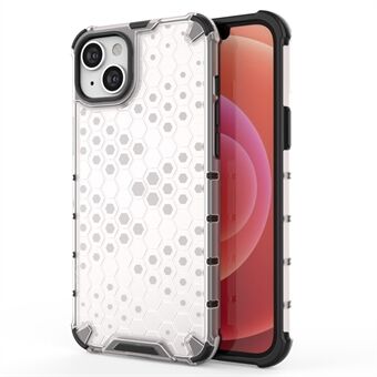 Voor iPhone 15 TPU+PC Beschermhoes met honingraat textuur, schokbestendige cover.