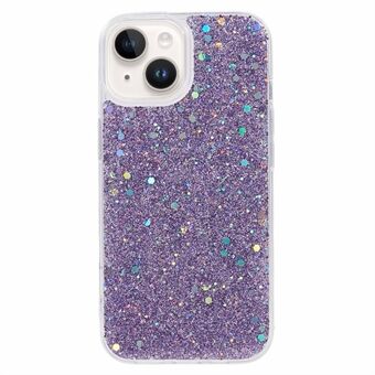 Glitterende glanzende sprankelende hoes voor iPhone 15, anti-kras zachte TPU-telefoonhoes.