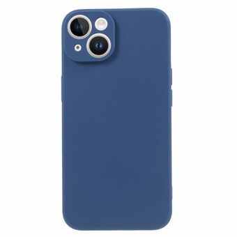 Voor iPhone 15 Rechte Rand Telefoonhoes Zachte TPU Lens Precieze Uitsparing Anti-kras Cover