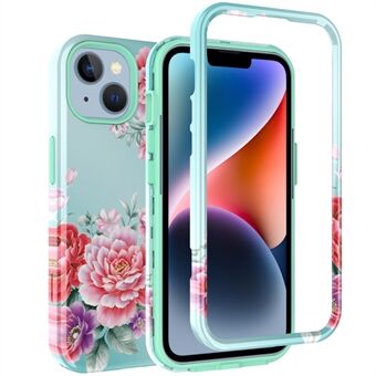 GW03 IMD Patroon Telefoonhoesje voor iPhone 15, PC + TPU Antikras Telefoonhoesje