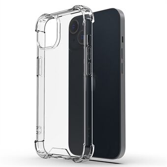 Voor iPhone 15 Transparante TPU-frame met vier hoeken die bestand is tegen vallen + achterkant van acryl telefoonhoesje.