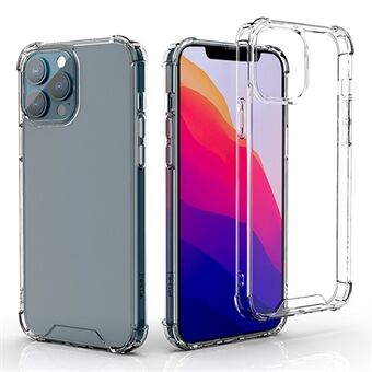 Voor iPhone 15 Slim-Fit Telefoonhoesje Valbestendig TPU-frame + Transparante Acryl Telefooncover Mobielhoesje