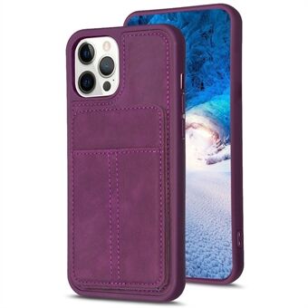 Voor iPhone 15 PU leder + TPU telefoonhoesje Mat Schokbestendige mobiele telefoonhoes met kaartsleuf