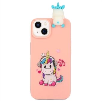 YX Style 2 Schokbestendige hoes voor iPhone 15 TPU Slanke telefoonhoes Patroonprinten 3D Figuur telefoonhoes