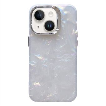 Voor iPhone 15 Elektroplating Camera Frame TPU+PC Telefoonhoesje Shell Patroon Schokbestendige Case.