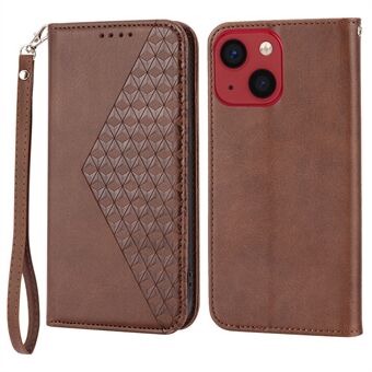 Voor de iPhone 15 PU Leren Telefoonhoesje met Gedrukt Ruitpatroon Portemonnee Stand Schokbestendige Cover