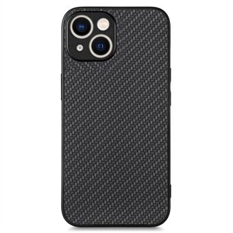 PU-leer+PC+TPU hoesje voor iPhone 15, beschermende telefoonhoes met koolstofvezeltextuur