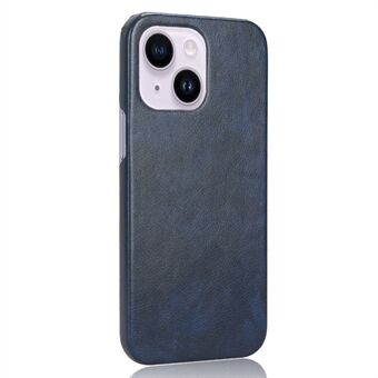 Voor de iPhone 15 Dunne Telefoonhoes met Litchi-textuur, PU-leercoating en TPU-schokbestendige cover.