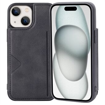 HANMAN Mika-serie voor iPhone 15 PU lederen gecoate TPU-hoes met kaarthouder voor mobiele telefoon