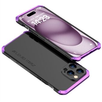 ELEMENT KOFFER Voor iPhone 15 Hoes Metalen Frame PC+Siliconen Slanke Hoes Schokbestendige Telefoonhoes