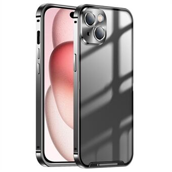 Voor iPhone 15 Mat Telefoonhoesje Schokbestendige Aluminium Legering Frame Cover met Lensbeschermer