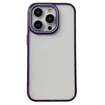 Voor de iPhone 15 hoesje Glitter Camera Frame TPU+PC Transparante Telefoonhoes