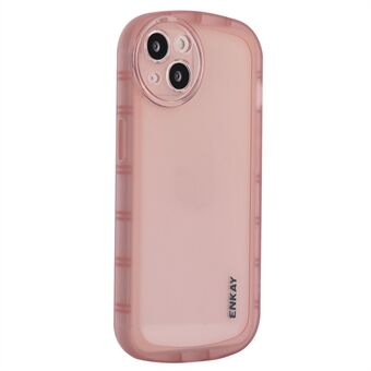 ENKAY HAT PRINCE voor iPhone 15 Mat Telefoonhoesje TPU Vier Hoeken Beschermhoes