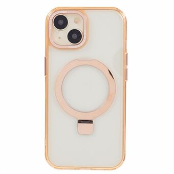 Voor de iPhone 15 Kickstand Magnetische Case TPU+PC Transparante Telefoonhoes