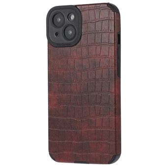 Voor de iPhone 15 Hoesje met krokodillentextuur, bekleed met zacht TPU telefoonhoesje.