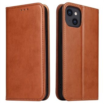 FIERRE SHANN Voor iPhone 15 Case Stand Wallet PU Leren Telefoonhoes