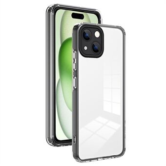 Voor iPhone 15 hoesje TPU+PC transparante achterkant Lensbescherming mobiele telefoonhoes