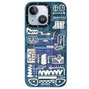 YOUNGKIT voor iPhone 15 Hoesje, compatibel met MagSafe, anti-val IMD PC telefoonhoesje.