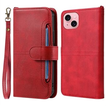 KT Leren Serie-4 Voor iPhone 15 Leren Hoesje 2-in-1 Afneembare Telefoonstandaard Wallet Cover