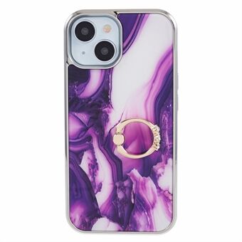 Voor iPhone 15 hoesje, Anti-kras PC+TPU hoesje met Elektroplating en Een Uitklapbare Stand, Telefoonhoesje.