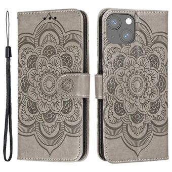 Voor iPhone 15 Stand Cover PU Leren Wallet Folio Flip Telefoonhoesje