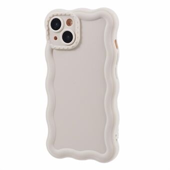 JQ-serie voor iPhone 15 hoesje Golvende rand Zachte TPU Mat Cover (Nauwkeurige uitsparing)