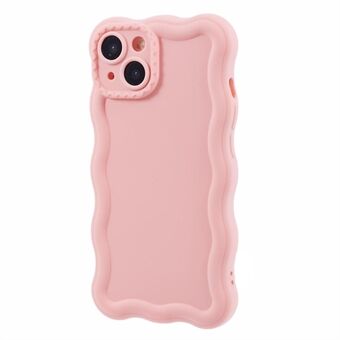 JQ-serie voor iPhone 15-hoesje Golvende rand Zachte TPU Matte Cover (Nauwkeurige uitsnede)