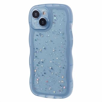 JTW-serie voor iPhone 15 TPU-hoesje met glinsterende sterren, krasbestendige epoxy telefoonhoes.