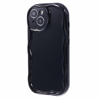 Voor iPhone 15 Telefoonhoesje met golfvormig frame ontwerp TPU hoesje