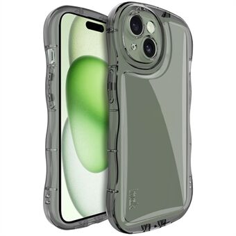 IMAK Voor iPhone 15 Hoesje TPU Nauwkeurige Uitsparingen Golfranden Mobiele Telefoonhoes