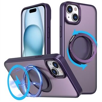 Voor iPhone 15 Onzichtbare Gear Telefoonhoesje met Kickstand Magnetische Cover.