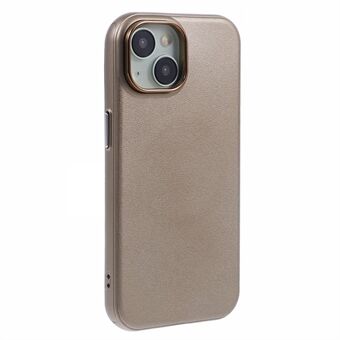 Voor iPhone 15 PU lederen hoesje+PC+TPU telefoonhoesje magneetcover