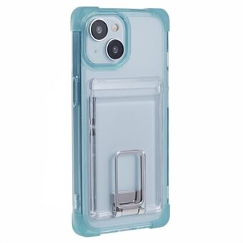 YSM Versterkte Hoeken Serie voor de iPhone 15 Case Transparante Telefoonhoes met Standaard