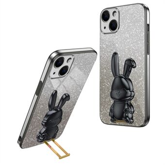 Voor iPhone 15 Hoesje Schattig Konijn Uitschuifbare Kickstand Anti-val Telefoonhoesje