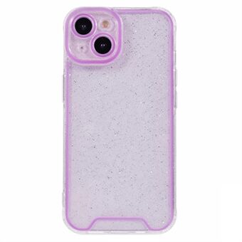 XW-serie voor iPhone 15 Glitterhoesje met Noctilucent Verlichtend Frame TPU Telefoonhoesje.