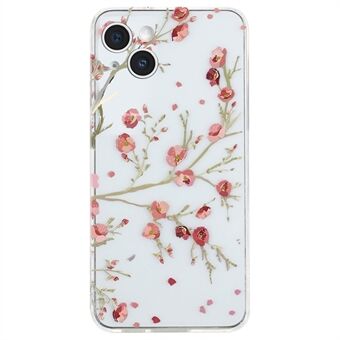 Voor iPhone 15 Hoesje Flexibel TPU patroonafdrukken Telefoon Achterkant Schelp