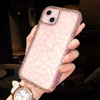 Voor iPhone 15 Hoesje TPU Telefoonhoesje Met Hars Strass Steentjes Decoratie Mobiele Telefoonhoesje