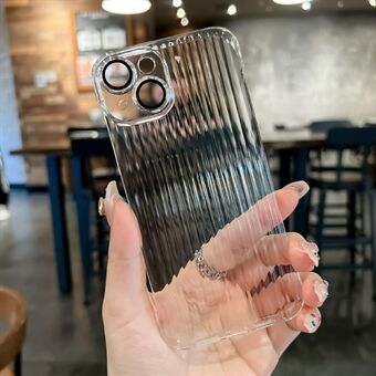 Voor iPhone 15 groothandel PC hoesjes Geen zijframe ontwerp Transparante telefoonhoes met lensfilm