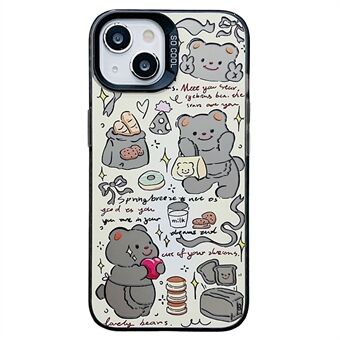 Voor de iPhone 15 TPU-hoes met IMD Bear-patroon, mobiele telefoonhoesjes groothandel.