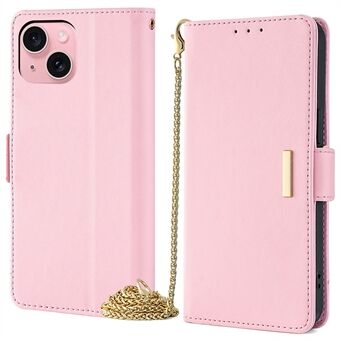 Voor iPhone 15-hoesje RFID-blokkering Flip PU-lederen portemonnee Crossbody telefoonhoes