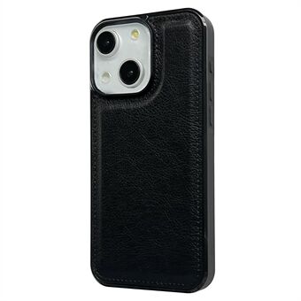 Voor iPhone 15 hoesjes Kalfsleer textuur PU Leer + TPU Slanke Telefoonhoes.