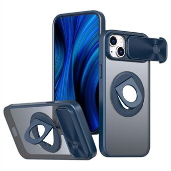 Stijl A Voor iPhone 15 Magnetische Hoes Ingebouwde Schuiflens Cover Kickstand Harde PC Telefoonhoes