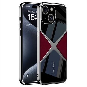 GKK Voor iPhone 15 Hoesje met X-vormig Ontwerp van Leer+TPU+PC Hoesje voor Telefoon