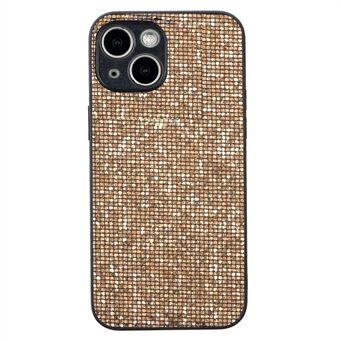 Voor iPhone 15 hoesje met bling latticework pailletten, schokbestendige beschermhoes voor telefoon.