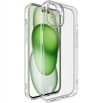 IMAK UX-5-serie voor de iPhone 15 hoesje met slanke pasvorm en heldere, transparante TPU-telefoonhoes.