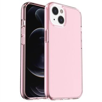 Telefoonhoesje voor iPhone 15 Plus, transparante harde PC + zachte TPU-hoes hybride cover