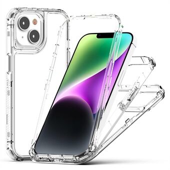 Voor iPhone 14 Plus / 15 Plus hoesje Acryl+TPU Anti-val Transparante telefoonhoes