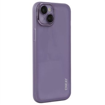 ENKAY HAT PRINCE Voor iPhone 15 Plus Hoes Matte TPU Telefoonhoes met Lensfilm