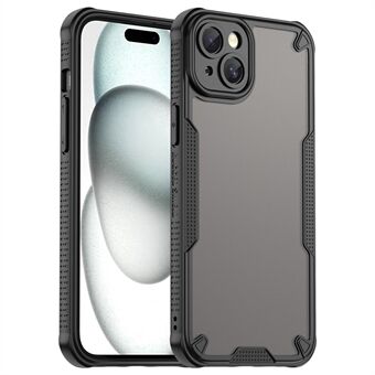 Armor-serie voor iPhone 15 Plus hoesje PC+TPU half-transparante mat beschermende telefoonhoes